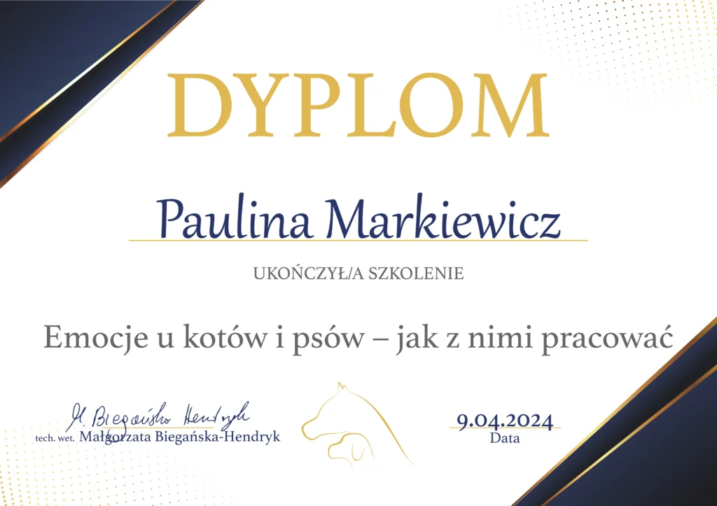 EMOCJE JAK PRACOWAC certyfikat superkot behawiorysta